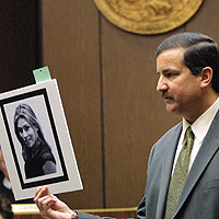 Fiscal durante el juicio por el asesinato de Araujo