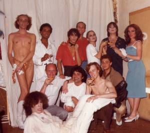 VICENT CON LA TROUPE DEL BARCELONA DE NOCHE EN LOS A�OS 80
