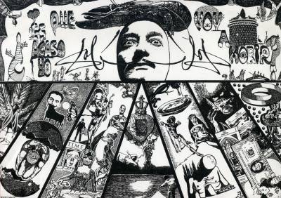 DIBUJO SOBRE EL MUNDO DE DAL� REALIZADO POR PIERROT